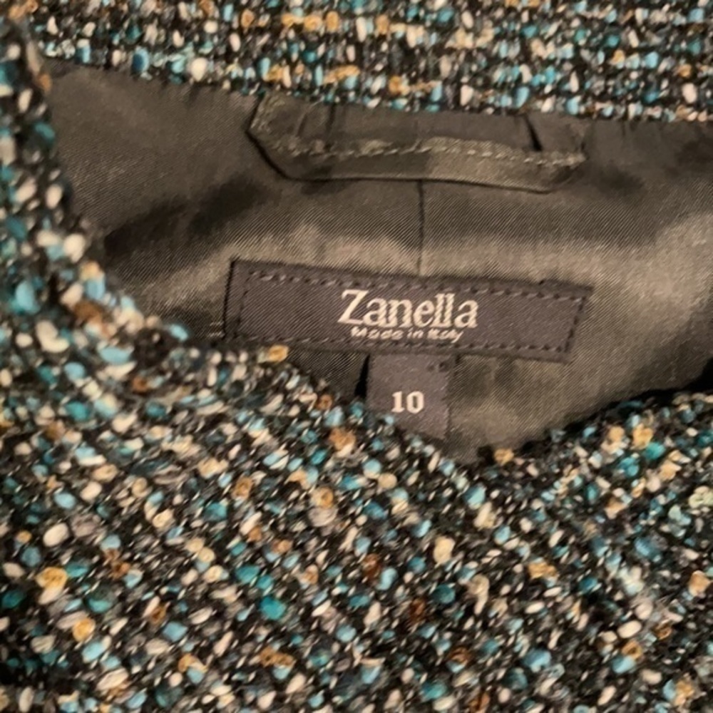 Zanella jacket Italian tweed blazer size 10 - Picture 3 of 9